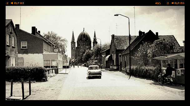 Straatbeeld van Lierop in de jaren zeventig.